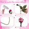 20PCS Artificial Lily and Rose Bouquet – Realistic Silk Pink Roses & Champagne Lilies Long Stem Fake Flowers for Wedding, Mother’s Day, Bridal, Party & Table Centerpiece Decoration